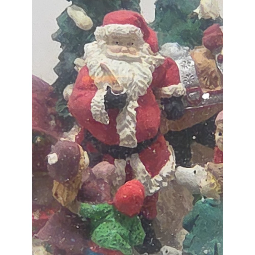 VTG Musical Snow Globe 6" Ornate Paw Base Santas Workshop Excll Wrking Con Heavy - Picture 2 of 10